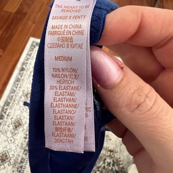 Savage X Fenty Blue Microfiber Bralette - Picture 3 of 3